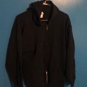 Men’s Black Gildan Zip Up Hoodie